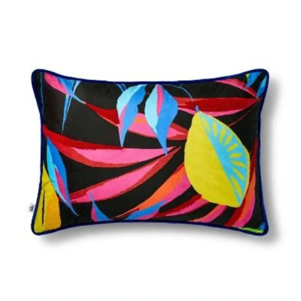 TABITHA BROWN For Target NEW Decorative Pillow 14 x 20 Lemon Multicolor